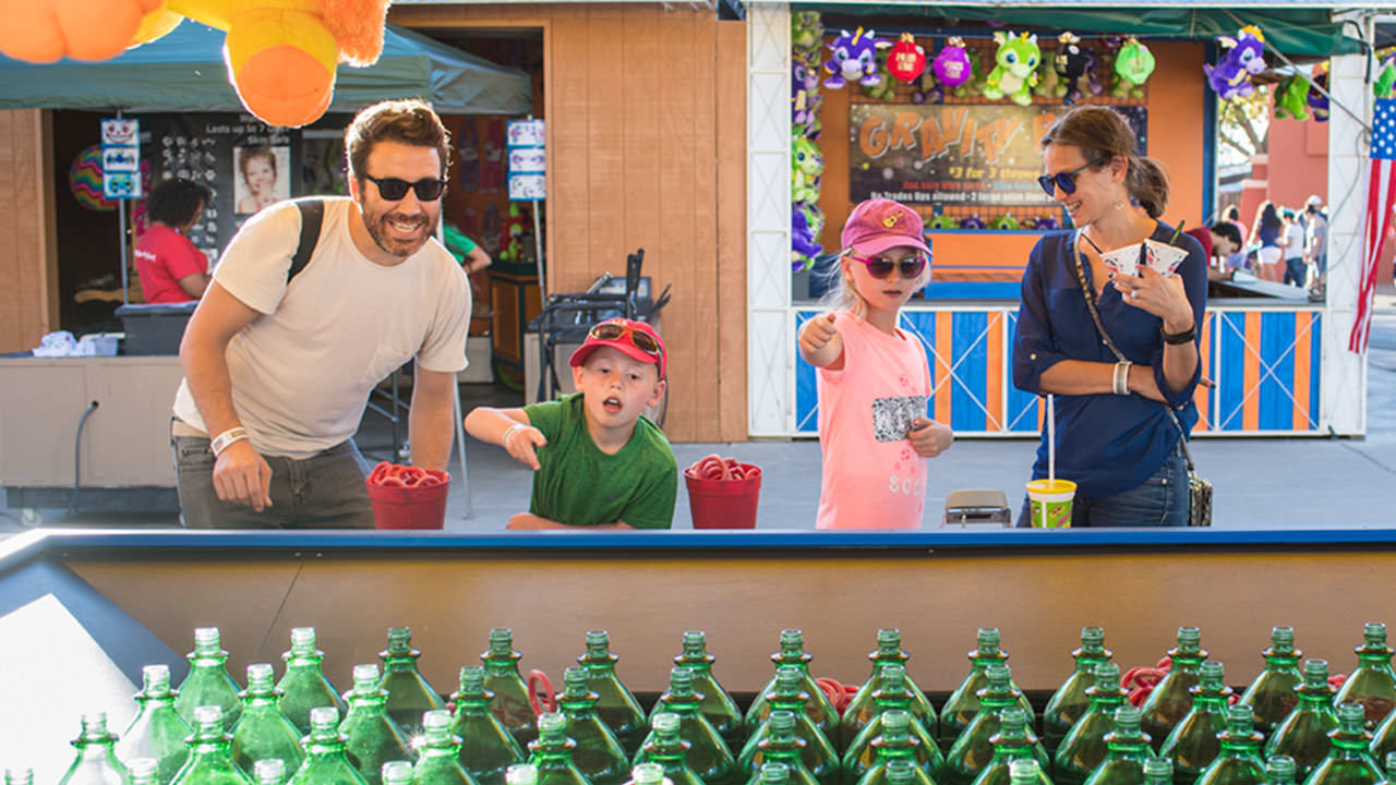 Family at Cliffs Amusement Park