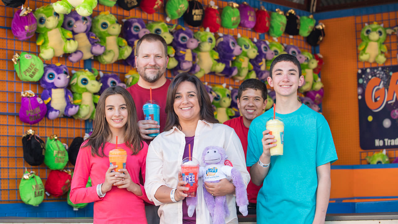 Family at Cliffs Amusement Park