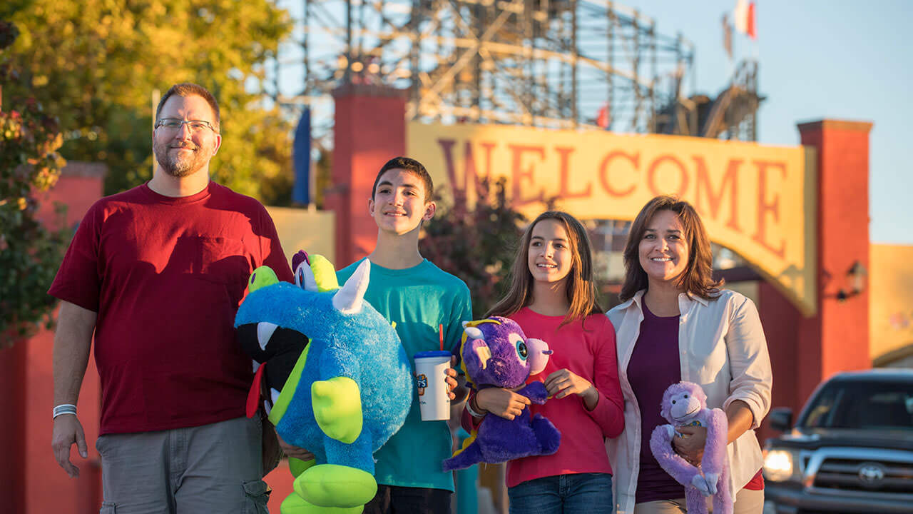 Family at Cliffs Amusement Park